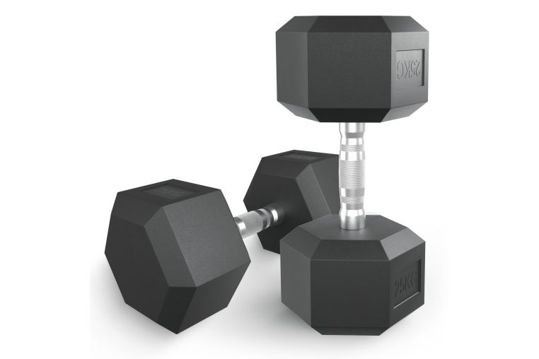 Гантель гексагональная обрезиненная 25 кг UnixFit DBHEX25 