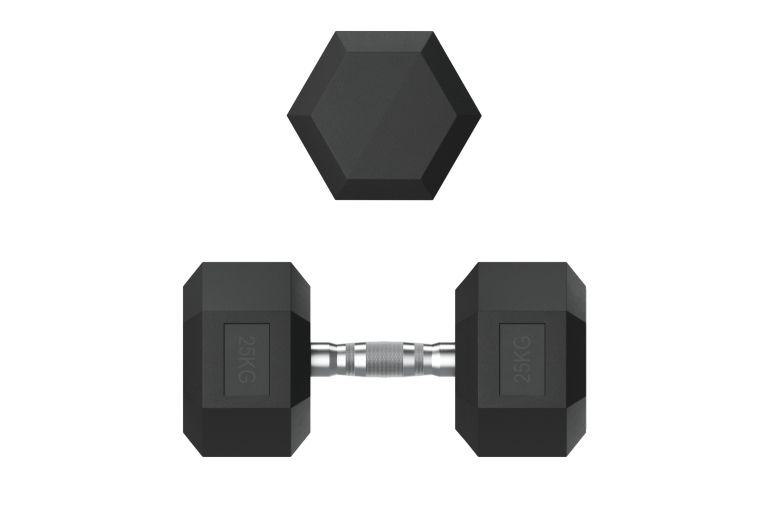 Гантель гексагональная обрезиненная 25 кг UnixFit DBHEX25 фото 5