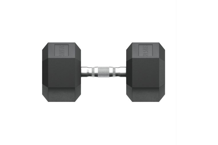 Гантель гексагональная 27,5 кг обрезиненная UnixFit DBHEX27_5 фото 5