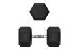 Гантель гексагональная 27,5 кг обрезиненная UnixFit DBHEX27_5 фото 6