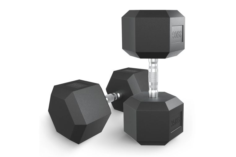 Гантель гексагональная обрезиненная 35 кг UnixFit DBHEX35 
