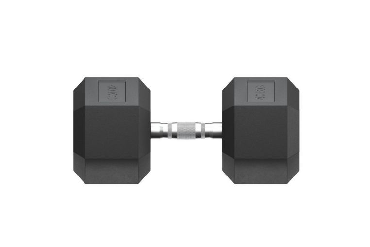 Гантель гексагональная 40 кг обрезиненная UnixFit DBHEX40 фото 8