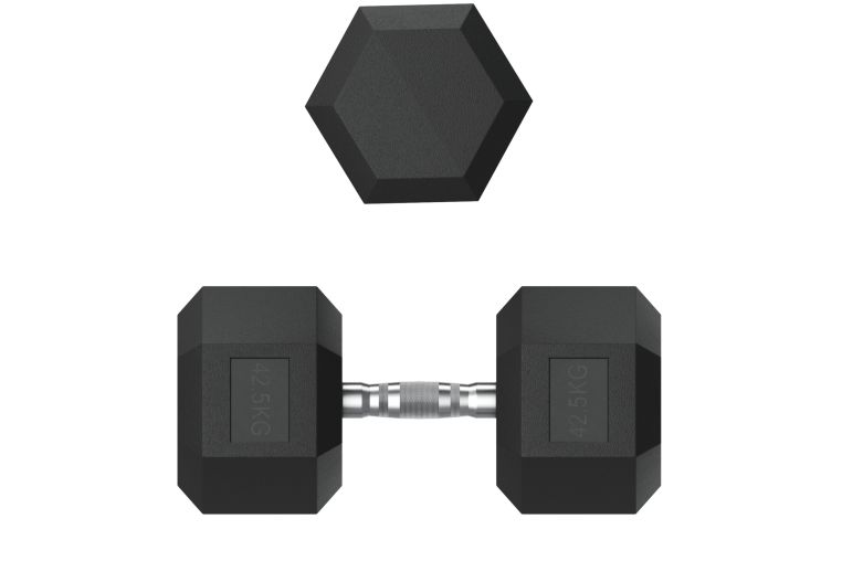 Гантель гексагональная обрезиненная 42,5 кг UnixFit DBHEX42_5 фото 6