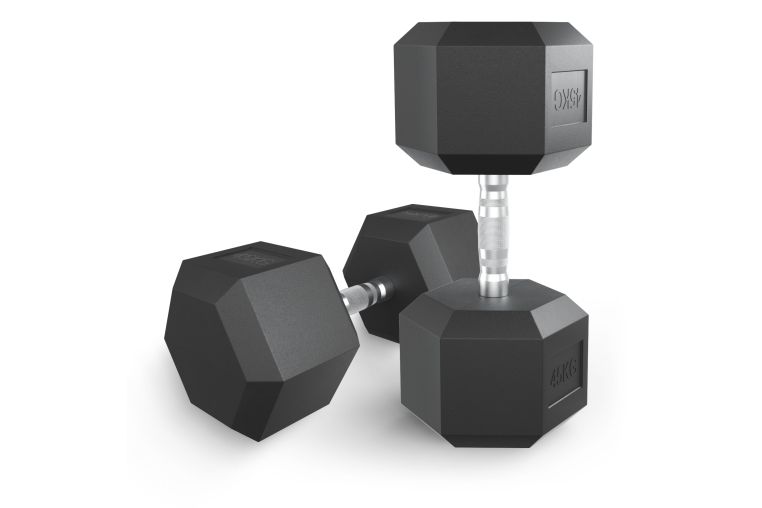 Гантель гексагональная 45 кг обрезиненная UnixFit DBHEX45 