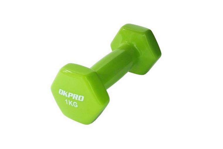 Гантель виниловая 1 кг для групповых программ OKPRO OK1001A-1 