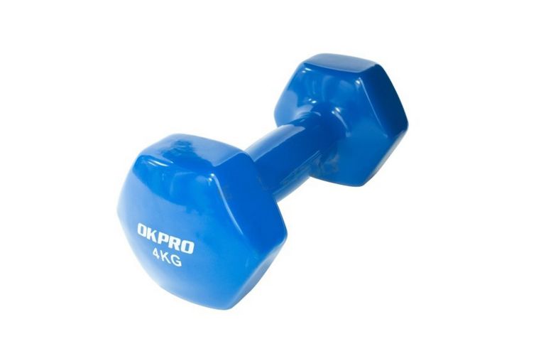 Гантель виниловая 4 кг для групповых программ OKPRO OK1001A-4 