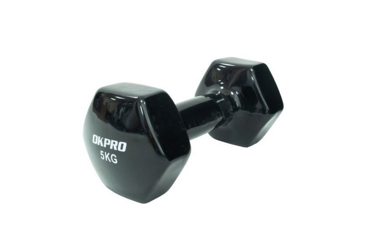 Гантель виниловая 5 кг для групповых программ OKPRO OK1001A-5 