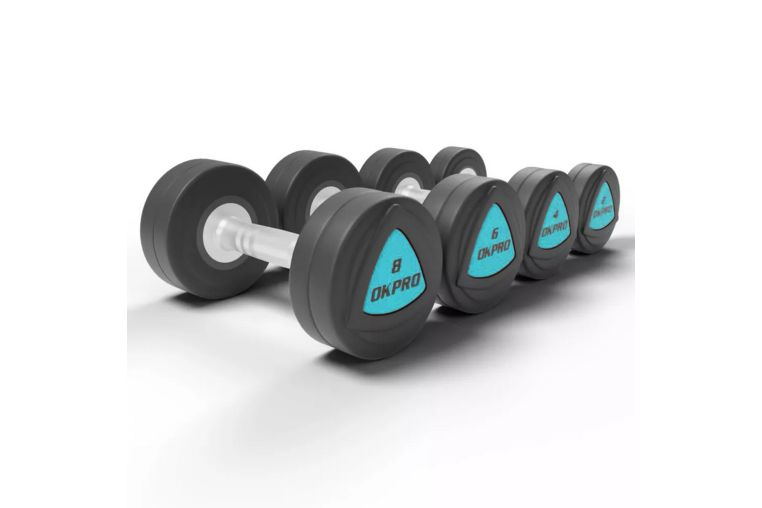 Набор полиуретановых гантелей от 42 до 50кг (шаг 2 кг) OKPRO OK1032B-42-50 фото 1