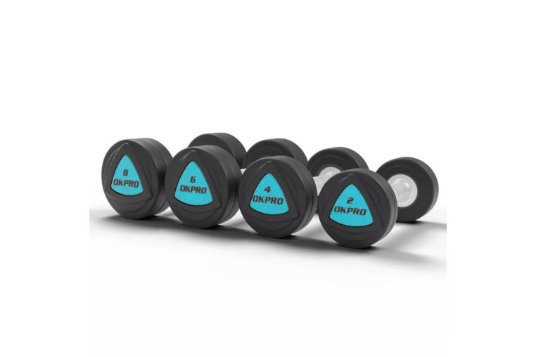 Набор полиуретановых гантелей от 42 до 50кг (шаг 2 кг) OKPRO OK1032B-42-50 фото 2