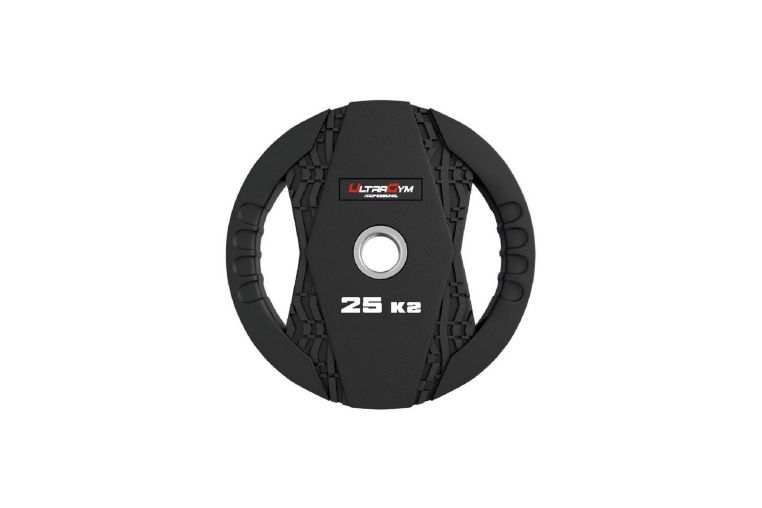 Диск олимпийский обрезиненный, с двумя хватами 25кг UltraGym UG2005С 