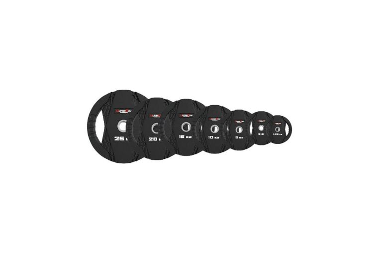 Диск олимпийский обрезиненный, с двумя хватами 25кг UltraGym UG2005С фото 1