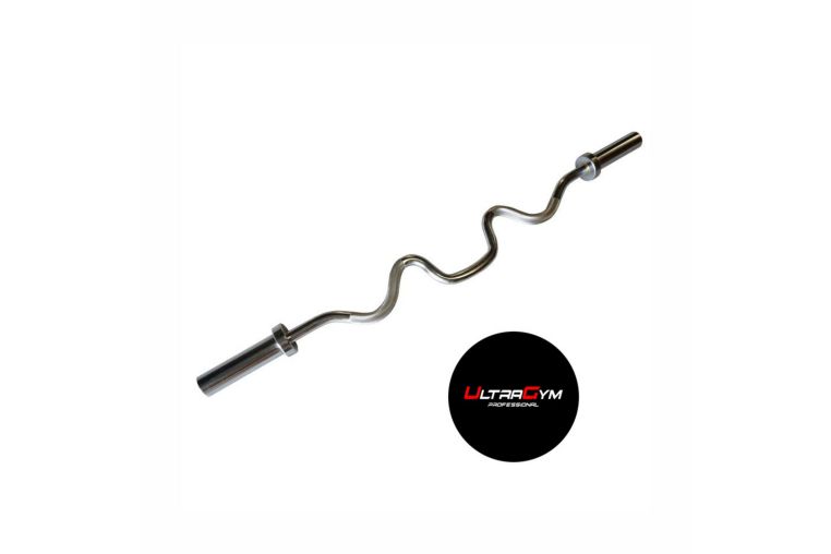 Гриф олимпийский тренировочный сильноизогнутый 120см UltraGym UG5005 