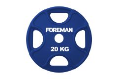 Диск олимпийский обрезиненный Foreman PRR, 20 кг PRR-20KG Синий