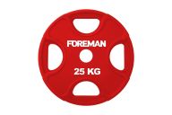 Диск олимпийский обрезиненный Foreman PRR, 25 кг PRR-25KG Красный