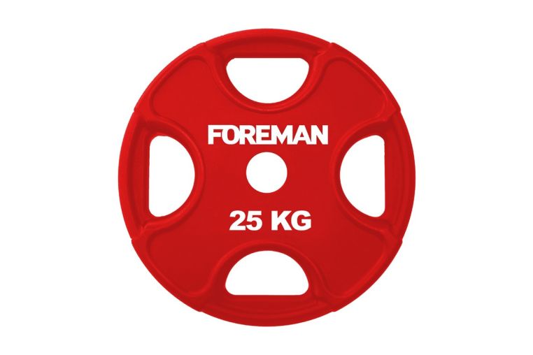 Диск олимпийский обрезиненный Foreman PRR, 25 кг PRR-25KG Красный 