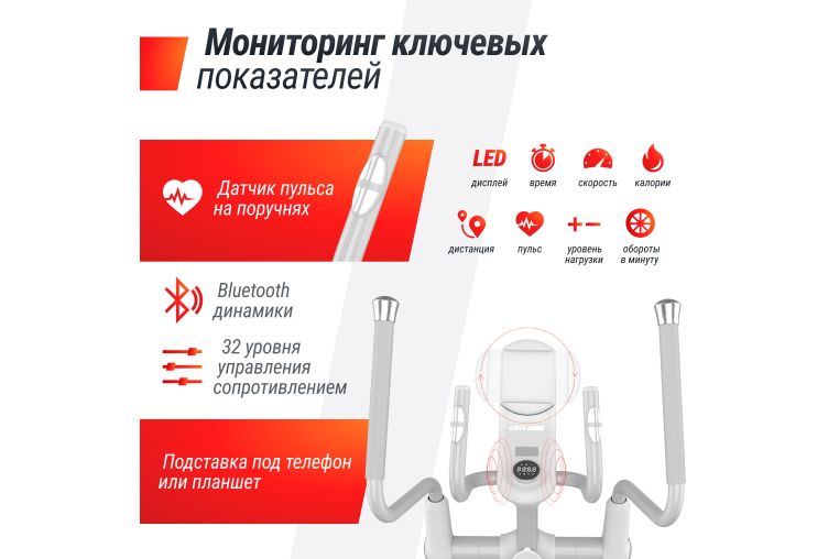 Эллиптический тренажер UnixFit MV-850 (Auto Incline) Wood ELMV850AIWD фото 11