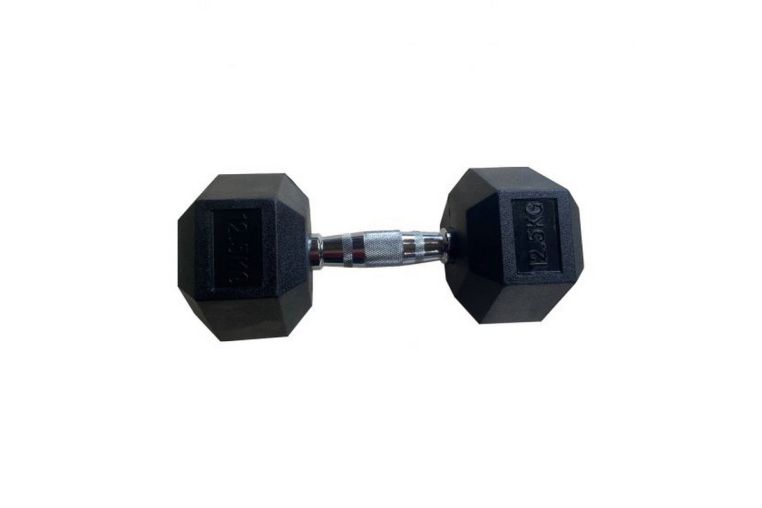 Обрезиненная гексагональная гантель 15кг Inex Hex Dumbbell TF-D2017-15 черный 