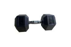 Обрезиненная гексагональная гантель 17,5кг Inex Hex Dumbbell TF-D2017-17,5 черный