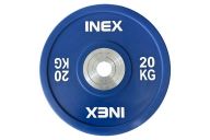 Олимпийский диск в уретане 20кг Inex PU Bumper Plate TF-P2100-20 синий\белый