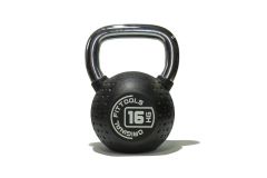 Гиря с хромированной ручкой, полиуретановая 16 кг Original Fit.Tools FT-KB-CPU-16