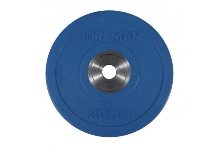 Диск бампированный обрезиненный Foreman D50 мм 20 кг FM\BM-20KG\BL синий 