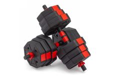 Гантели гексагональные разборные с грифом, 20кг (2х10) VictoryFit VF-DН200