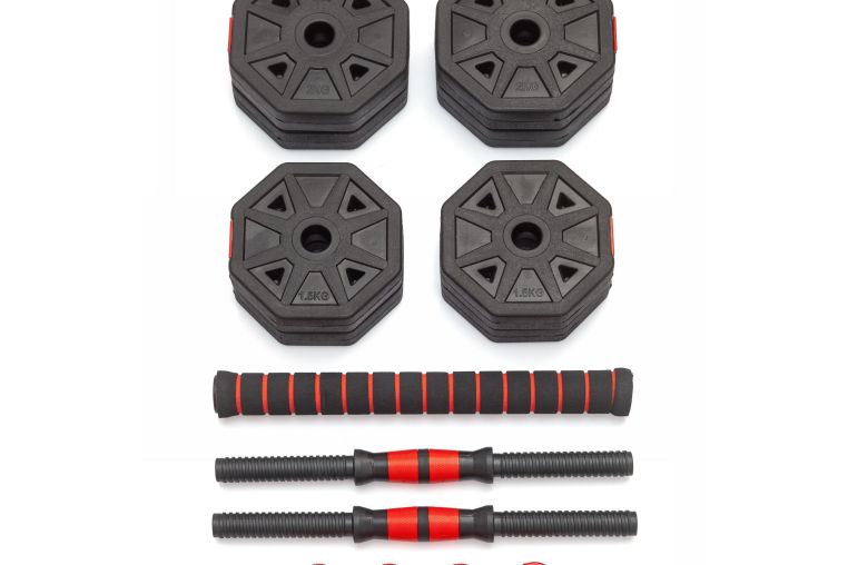 Гантели гексагональные разборные с грифом, 15кг (2х7,5) VictoryFit VF-DН150 фото 2