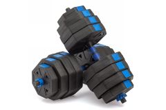 Гантели гексагональные разборные с грифом, 40кг (2х20) VictoryFit VF-DН400