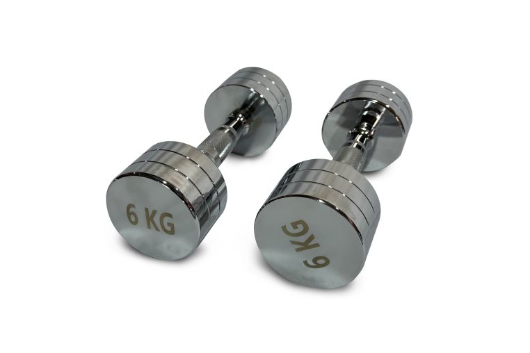 Гантель круглая хромированная 6кг UnixFit PRO DBRND6PCE 