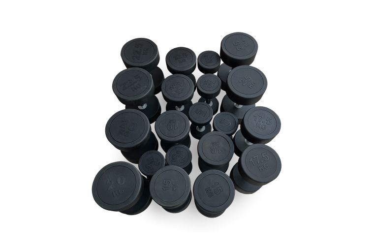 Гантель круглая обрезиненная 10кг UnixFit PRO DBRND10PBK фото 1