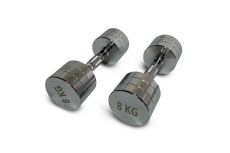 Гантель круглая хромированная 8кг UnixFit PRO DBRND8PCE