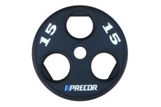 Олимпийский диск в уретане Precor FM\UPP-15KG\BK-LZ-00 15 кг, черный с лазерной гравировкой