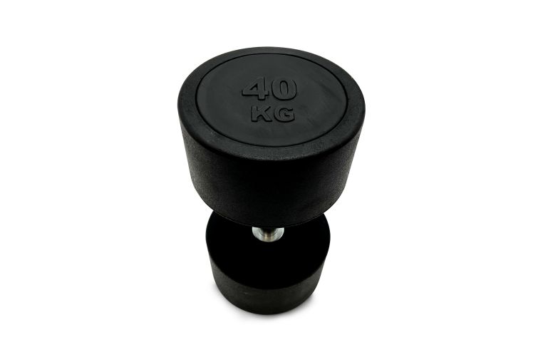 Гантель круглая обрезиненная 40кг UnixFit PRO DBRND40PBK фото 3