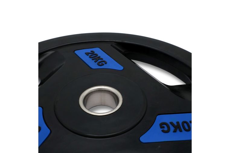 Диск обрезиненный c хватом 20кг, 51 мм UnixFit PRO DG20RUBPBL фото 3