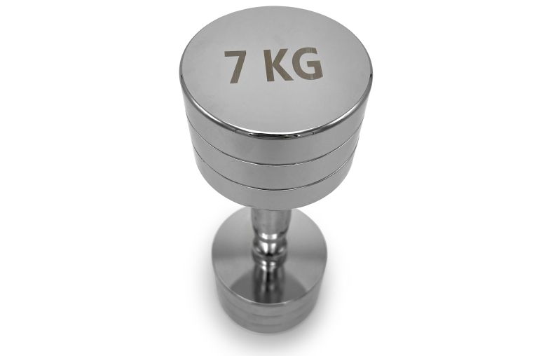 Гантель круглая хромированная 7кг UnixFit PRO DBRND7PCE фото 1