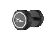 Гантель фиксированная полиуретановая 25кг Johns 74032-25 чёрный