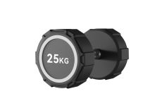 Гантель фиксированная полиуретановая 25кг Johns 74032-25 чёрный