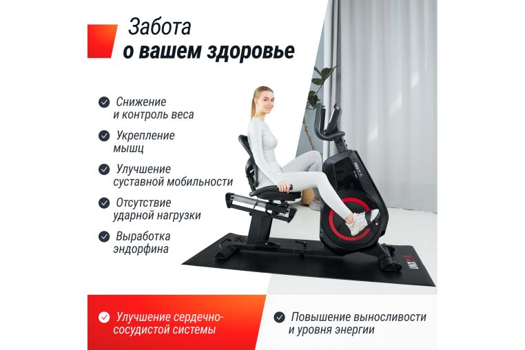 Горизонтальный велотренажер UnixFit BR-480E фото 1