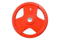 Диск обрезиненный цветной с 3-мя хватами D51 мм 25 кг Iron King GR