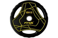 Диск Олимпийский 15кг полиуретановый с ручками Fitex LP-15