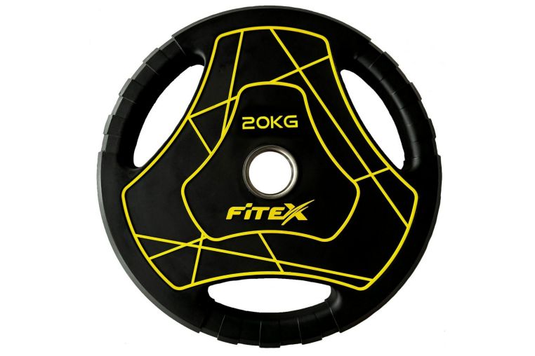 Диск Олимпийский 20кг полиуретановый с ручками Fitex LP-20 