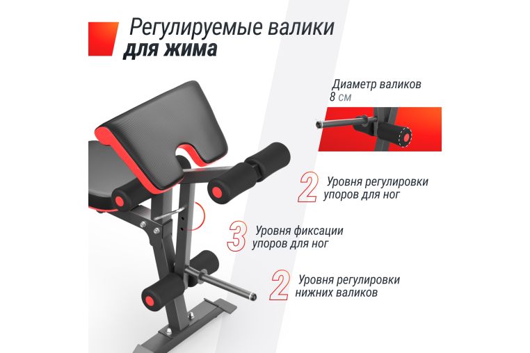 Скамья силовая универсальная UnixFit BENCH 160 BSBN160 фото 5