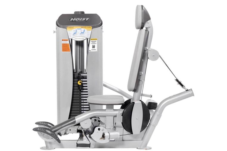 Бицепс сидя HOIST ROC-IT RS-1102 серебряный/синий 