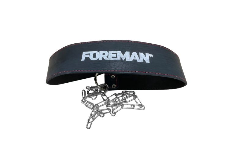Узкий пояс для отягощений FOREMAN ширина 11,5 см, цепь 100 см, черный 