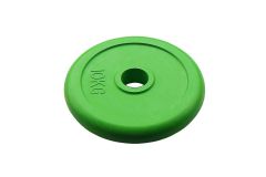 Диск обрезиненный 10кг Johns 71019-10С-26 зелёный