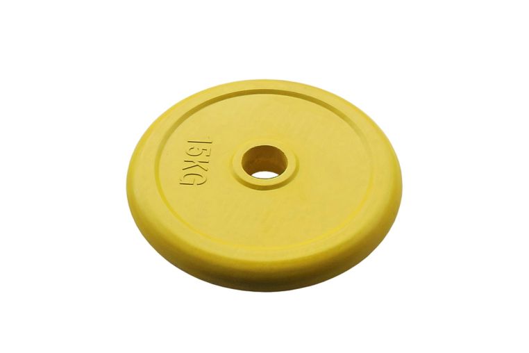 Диск обрезиненный 15кг Johns 71019-15С-26 жёлтый 