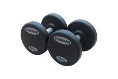 Обрезиненные фиксированные гантели FOREMAN FM/ARD 44 кг, черный, наклейка редизайн