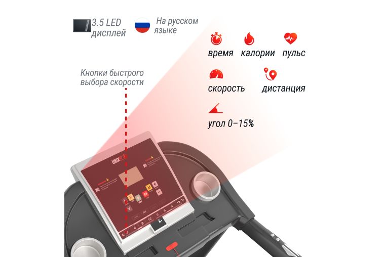 Беговая дорожка UnixFit ST-580LE фото 8