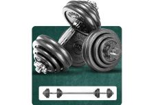 Гантели разборные из чугуна с грифом 2шт по 15кг PROIRON Г2150Ч