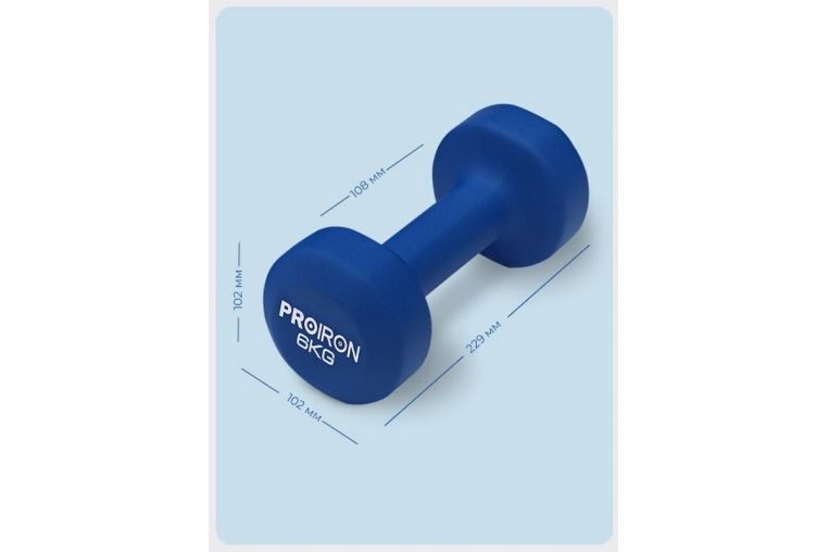 Гантели неопреновые 2шт по 6кг PROIRON Г2060НЕО фото 3